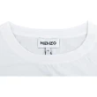 【KENZO】KENZO字母印花LOGO虎頭造型棉質短袖圓領T恤(女款/白)