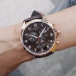 【TISSOT 天梭】Chrono XL 玫瑰金框 黑面 咖啡皮革手錶 男錶 母親節(T116.617.36.057.01)