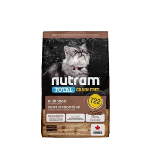 【Nutram 紐頓】T22無穀全能系列-無穀貓火雞肉 5.4kg(貓飼料 天然糧 無穀糧 成貓 WDJ)