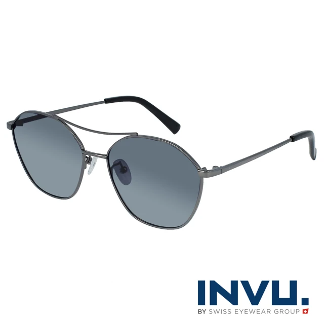 【INVU】瑞士都會風格偏光太陽眼鏡(鐵灰 Z1002B)