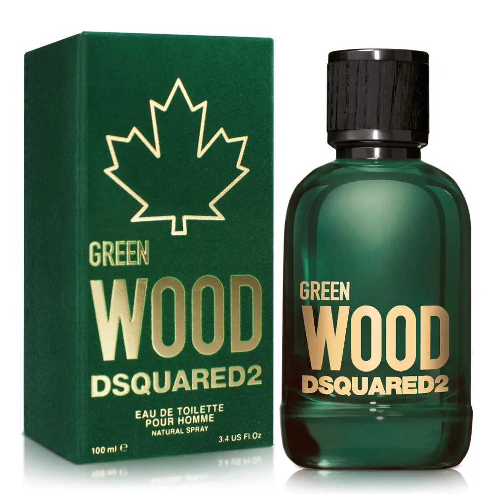 【DSQUARED2】GREEN WOOD 心動綠男性淡香水100ml(專櫃公司貨)