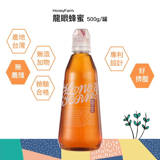 【HoneyFarm蜜堂】台灣龍眼蜂蜜500gX1瓶