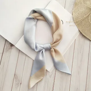【vivi 流行生活館】春秋夏天新款百搭領巾.小方巾(042104藍米)