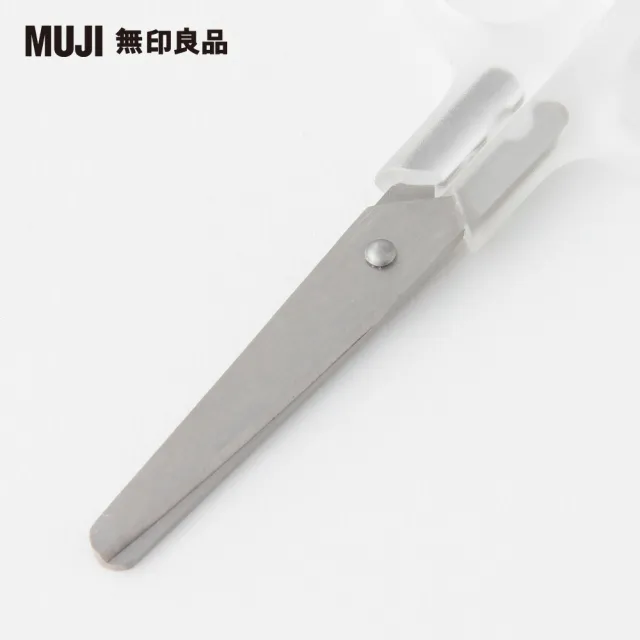 【MUJI 無印良品】不鏽鋼剪刀/左手用/透明.全長約10.5cm