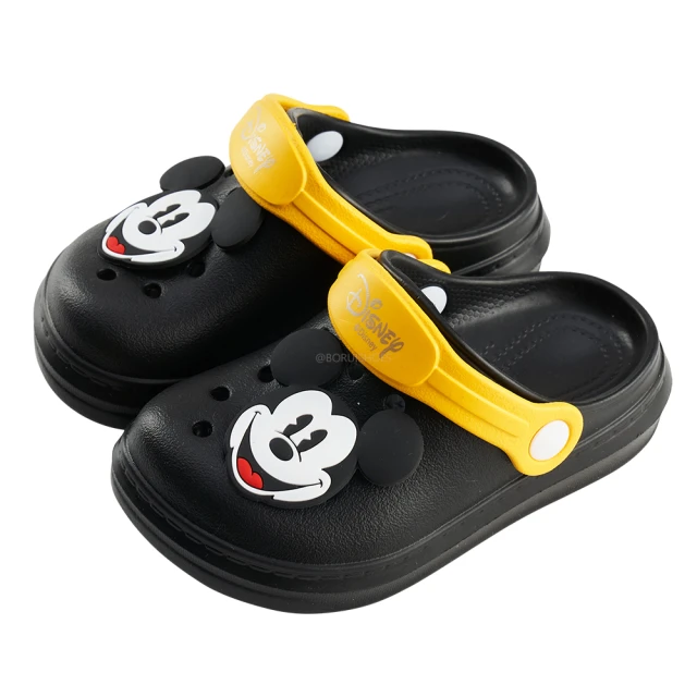 【Disney 迪士尼】迪士尼童鞋 米奇 洞洞防水布希童鞋-黑(MIT台灣在地工廠製造)