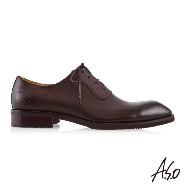 【A.S.O 阿瘦集團】職場通勤勁步健康綁帶牛津紳士鞋(深咖啡)