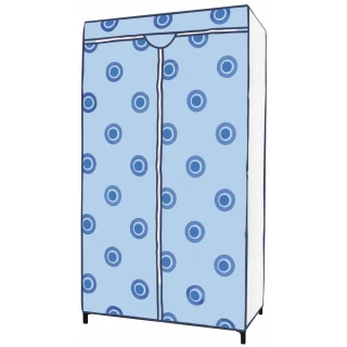 【Sanho 三和牌】TP-1點點天空藍DIY收納衣櫥組 /衣櫥收納/塑膠衣櫥/外宿租屋(布架合裝/台灣製造  現貨)