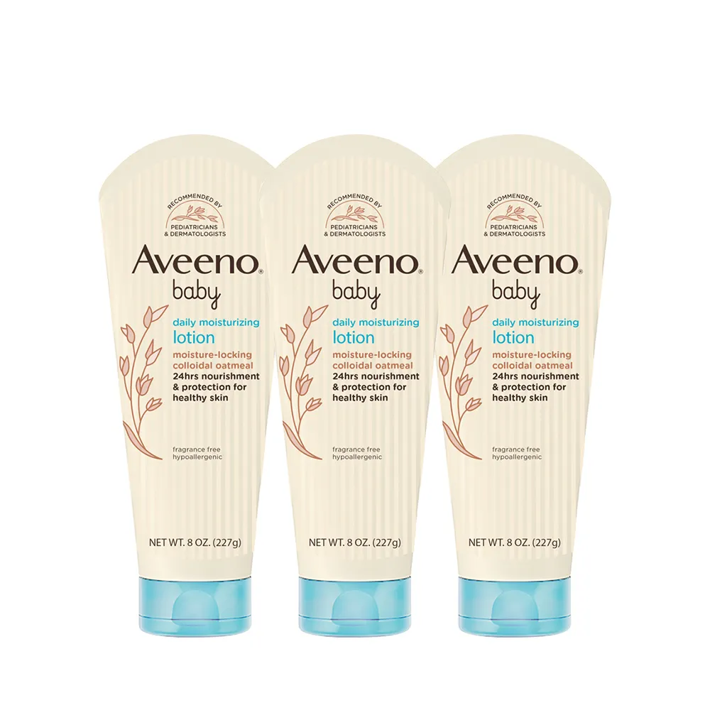 【Aveeno 艾惟諾】嬰兒燕麥保濕乳3入組(227gx3_嬰兒乳液)