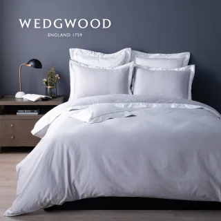 【WEDGWOOD】300織長纖棉Life-Color素色被套枕套組-灰(加大)