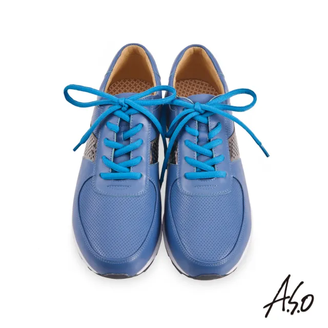 【A.S.O 阿瘦集團】機能休閒 3D超動能透氣彈力氣囊休閒鞋(藍)