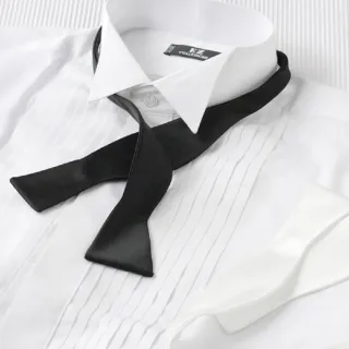 【vivi 領帶家族】男仕配件//可調式時尚手打領結-兩色(黑)