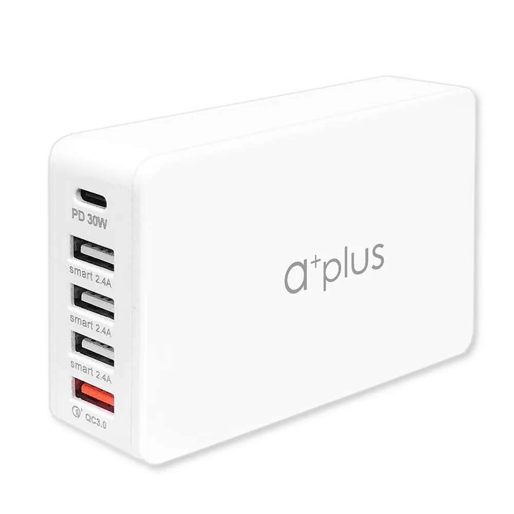 【a+plus】63W PD3.0 X QC3.0 5孔極速電源供應器(APD-63W)