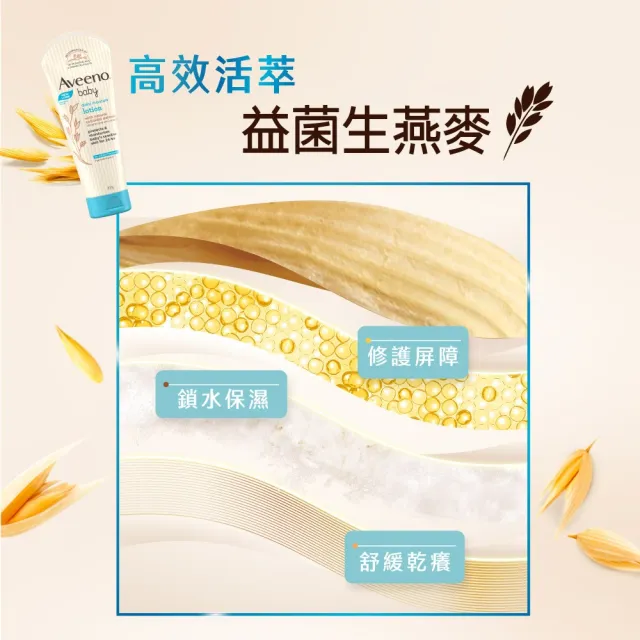 【Aveeno 艾惟諾】嬰兒燕麥沐浴洗髮露3入組(354mlx3_嬰兒沐浴)