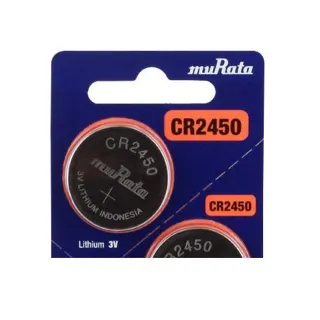 【muRata 村田】3V鈕扣型鋰電池 CR2450/CR-2450 - 5顆入