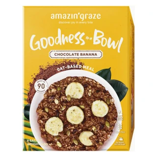 【Amazin graze】沖泡式堅果穀物燕麥片-巧克力香蕉(40gx6包/盒)