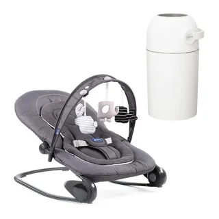 【Chicco】Hoopla可攜式安撫搖椅+尿布處理器(無震動功能)