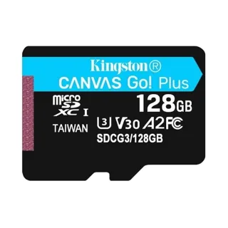 【Kingston 金士頓】128GB microSDXC TF UHS-I U3 V30 A2 記憶卡(SDCG3/128GB 平輸)