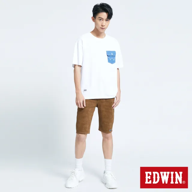 【EDWIN】男裝 JERSEYS 棉涼感迷彩EJ2迦績短褲(灰卡其)