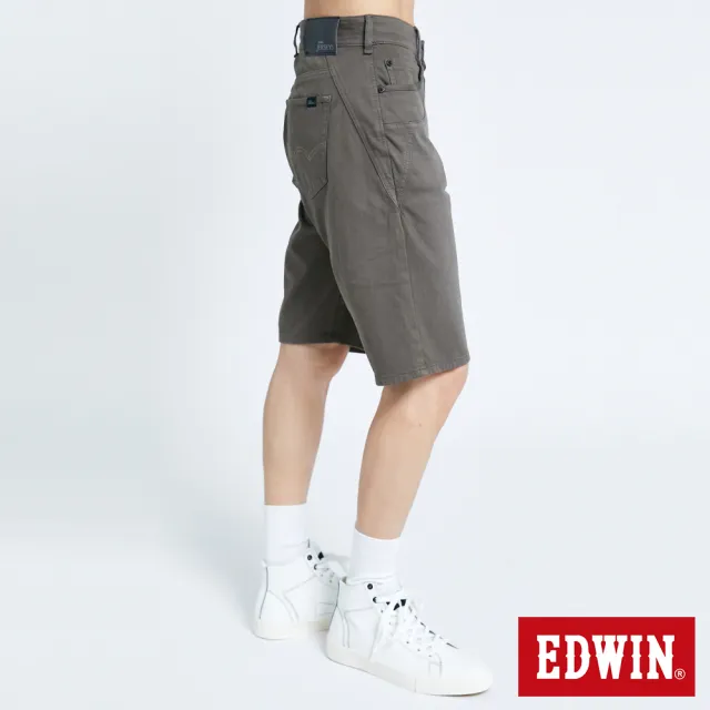 【EDWIN】男裝 JERSEYS 涼感寬鬆EJ3迦績短褲(中灰色)