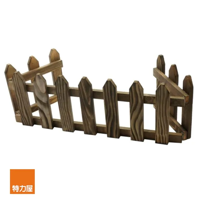 【特力屋】ㄇ型圍籬-燻木色109cm