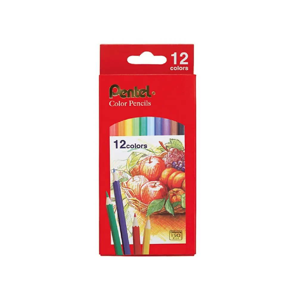 【Pentel 飛龍】Pentel飛龍CB8-12彩色鉛筆12色(2入1包)