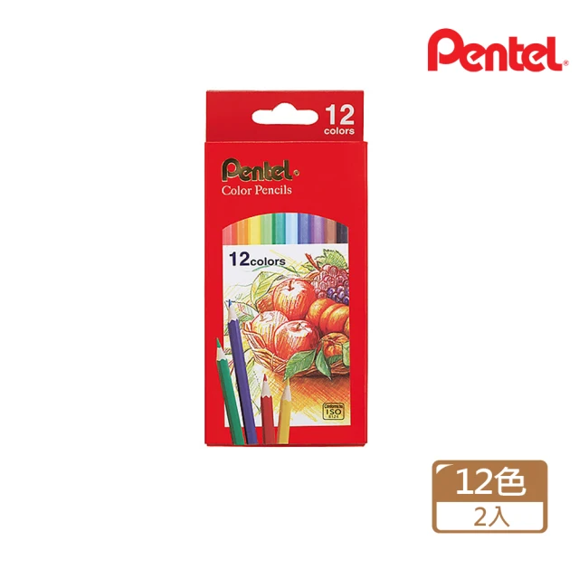 Pentel 飛龍 Pentel飛龍CB8-12彩色鉛筆12色(2入1包)