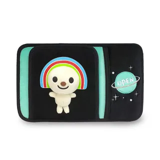 【OPEN小將】OPEN!星球 絨毛多功能遮陽板置物夾(台灣製)