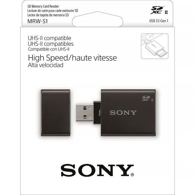 【SONY 索尼】MRW-S1 USB 3.1 SD 高速讀卡機(公司貨 支援 UHS-II SDHC SDXC)