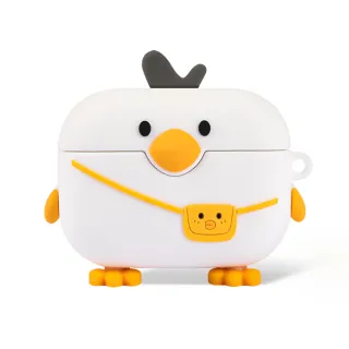 【Timo】AirPods Pro 呆萌背包鴨造型藍牙耳機矽膠保護套(附掛勾)