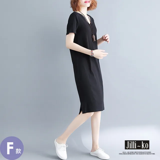 【JILLI-KO】魚尾拼接設計款連衣裙-共6款-M/L/XL(A款/B款/C款/D款/E款/F款)
