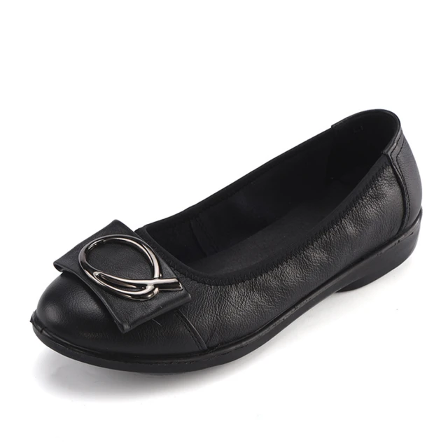 Grace Gift 復古百搭方頭絨面平底瑪莉珍鞋(紅) 推