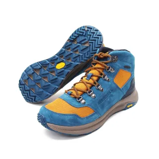 【MERRELL】男  ONTARIO 85 MESH MID WATERPROOF 戶外鞋 男鞋(藍黃)