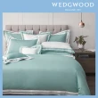 【WEDGWOOD】500織長纖棉Bi-Color素色被套枕套組-青芽綠(雙人)