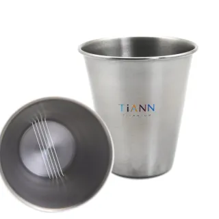 【TiANN 鈦安】鈦杯 純鈦 單層 濾茶杯350ml