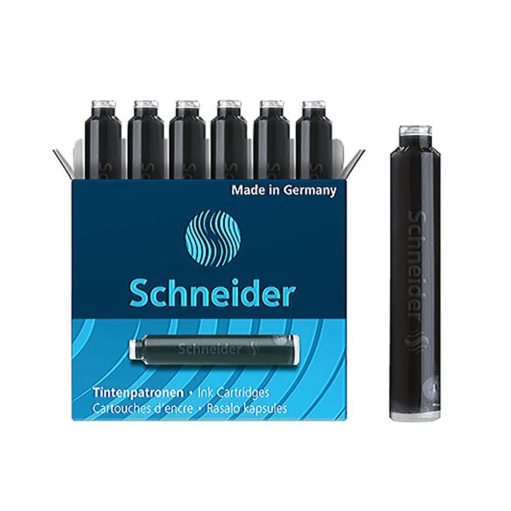 【SCHNEIDER】6601  Ink Cartridges 卡式墨水管6支 黑(2入1包)