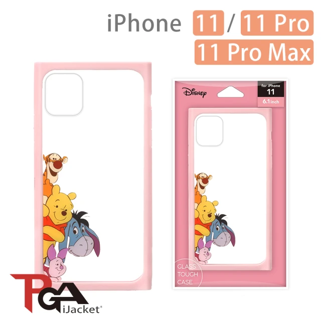 【iJacket】iPhone 11/11 Pro/11 Pro Max 迪士尼 透明 9H玻璃殼(小熊維尼)