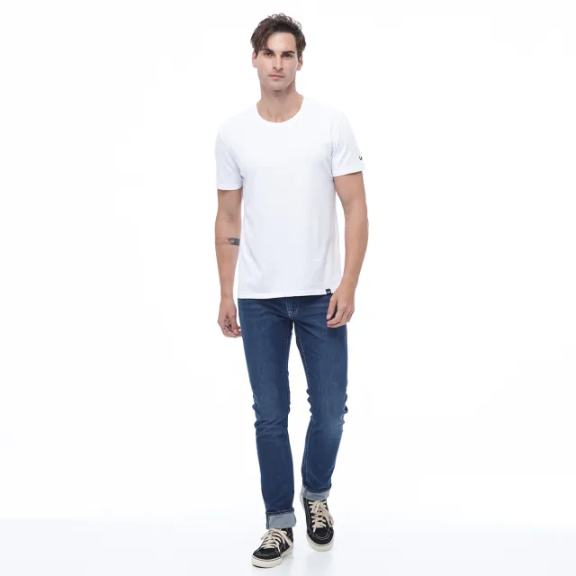 【Lee 官方旗艦】男裝 短袖T恤 / Lee Jeans背印花 亮白 標準版型(LL200136K14)