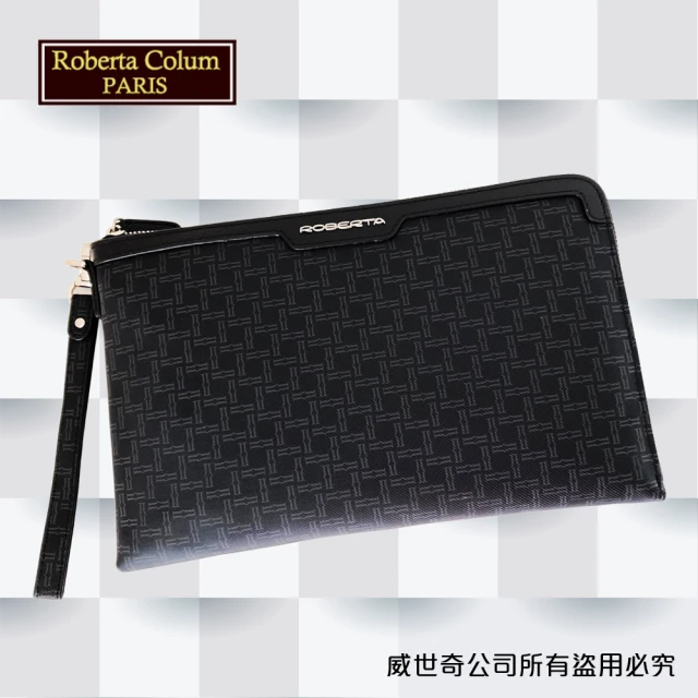 Roberta Colum 諾貝達百貨專櫃手拿包 側背包 商務包(8911黑色)