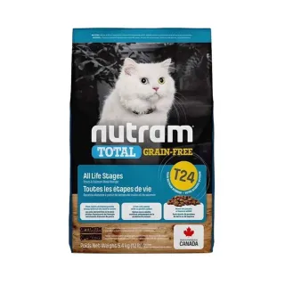 【Nutram 紐頓】T24無穀全能系列-鮭魚+鱒魚挑嘴全齡貓 5.4kg/12lb(貓飼料、貓乾糧、無穀貓糧)