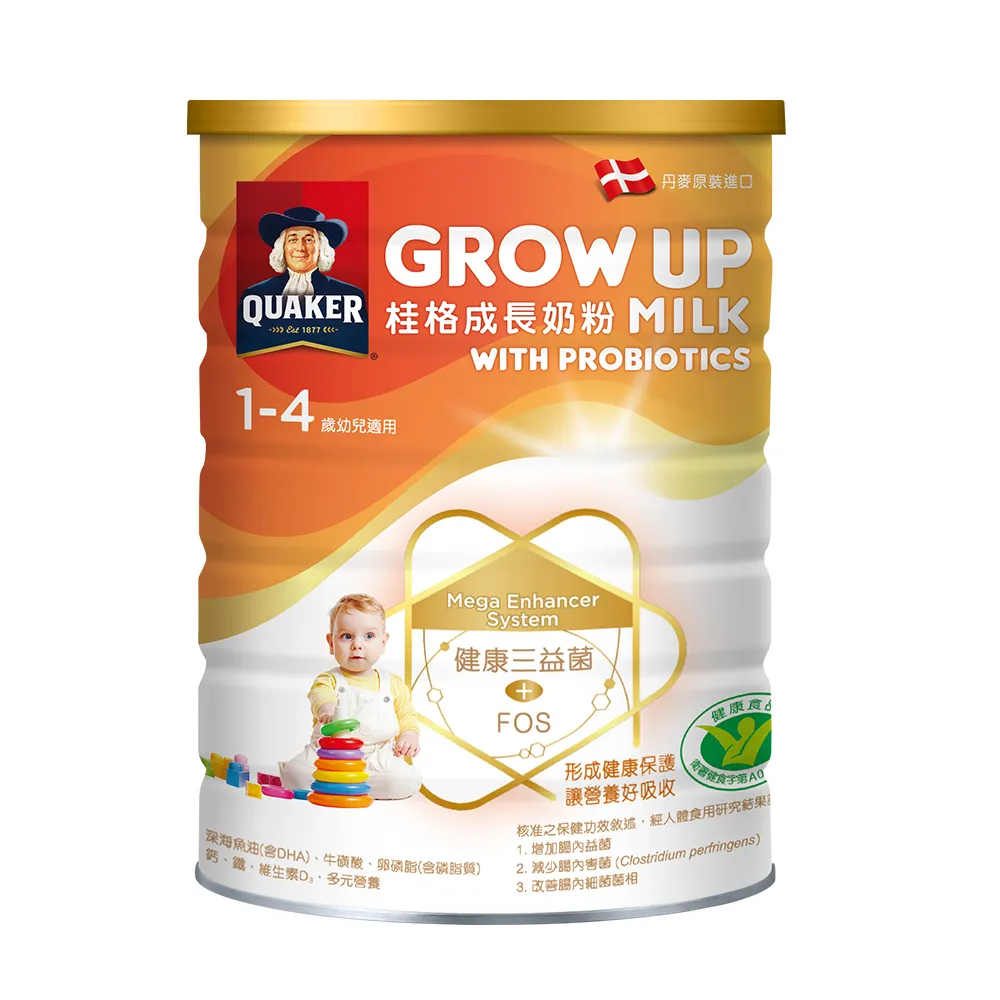 【QUAKER 桂格】三益菌成長奶粉 1500g/罐(3號 1-4歲幼童適用)