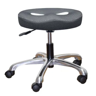 【凱堡】圓型釋壓椅鋁合金腳-高39-47cm 工作椅/美容椅/吧檯椅/旋轉椅(低款)
