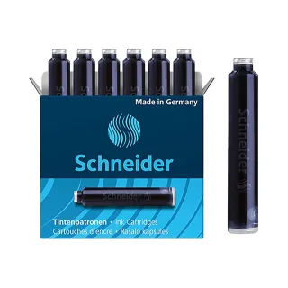 【SCHNEIDER】6605  Ink Cartridges 卡式墨水管6支 藍黑(2入1包)