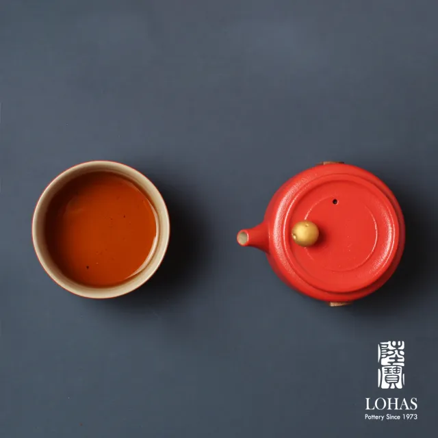 【LohasPottery 陸寶】凝月隨手泡 一壺一杯攜行袋(杯壺組 茶器套裝組)