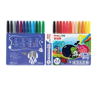 【Pentel 飛龍】S3602-24 水性彩色筆-24色組(1入1包)