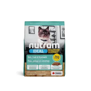 【Nutram 紐頓】I19專業理想系列-三效強化貓雞肉+鮭魚 5.4kg/12lb(貓糧、貓飼料、貓乾糧)