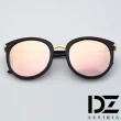 【DZ】UV400防曬偏光太陽眼鏡墨鏡-風尚圓柱(黑框金粉膜)