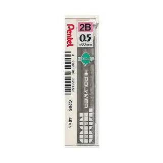 【Pentel 飛龍】C205 0.5自動鉛筆芯2B(3入1包)