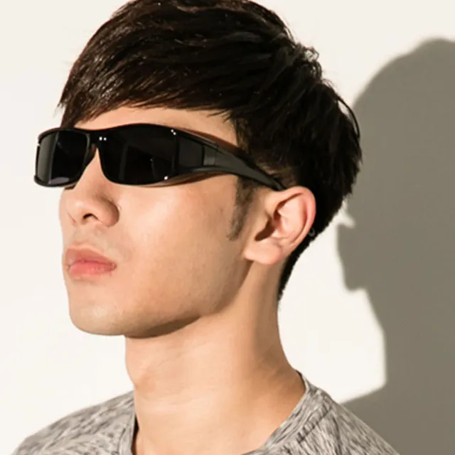 【OT SHOP】太陽眼鏡 墨鏡 防風護目鏡 M02(抗UV400偏光近視套鏡 騎車眼鏡族中尺寸 MIT台灣製)