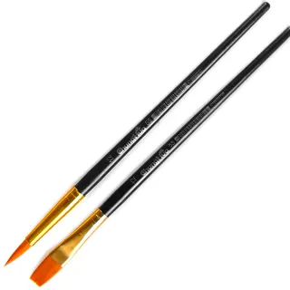 【中華筆莊】尼龍水彩筆12號圓頭、平頭1組(文具 水彩)
