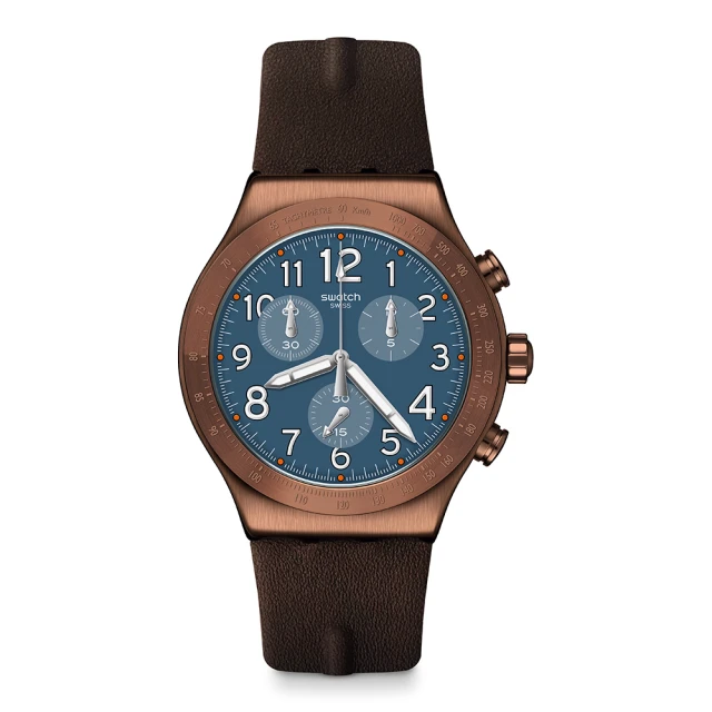 【SWATCH】金屬系列手錶 BACK TO COPPER 一銅冒險 瑞士錶 錶(43mm)